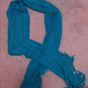 Beautiful hold and blue scarf , great for styling